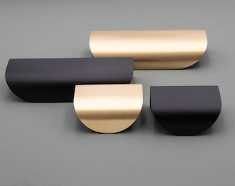 Black Invisible Drawer Pulls - Handle Finger Pull, Cabinet Hardware