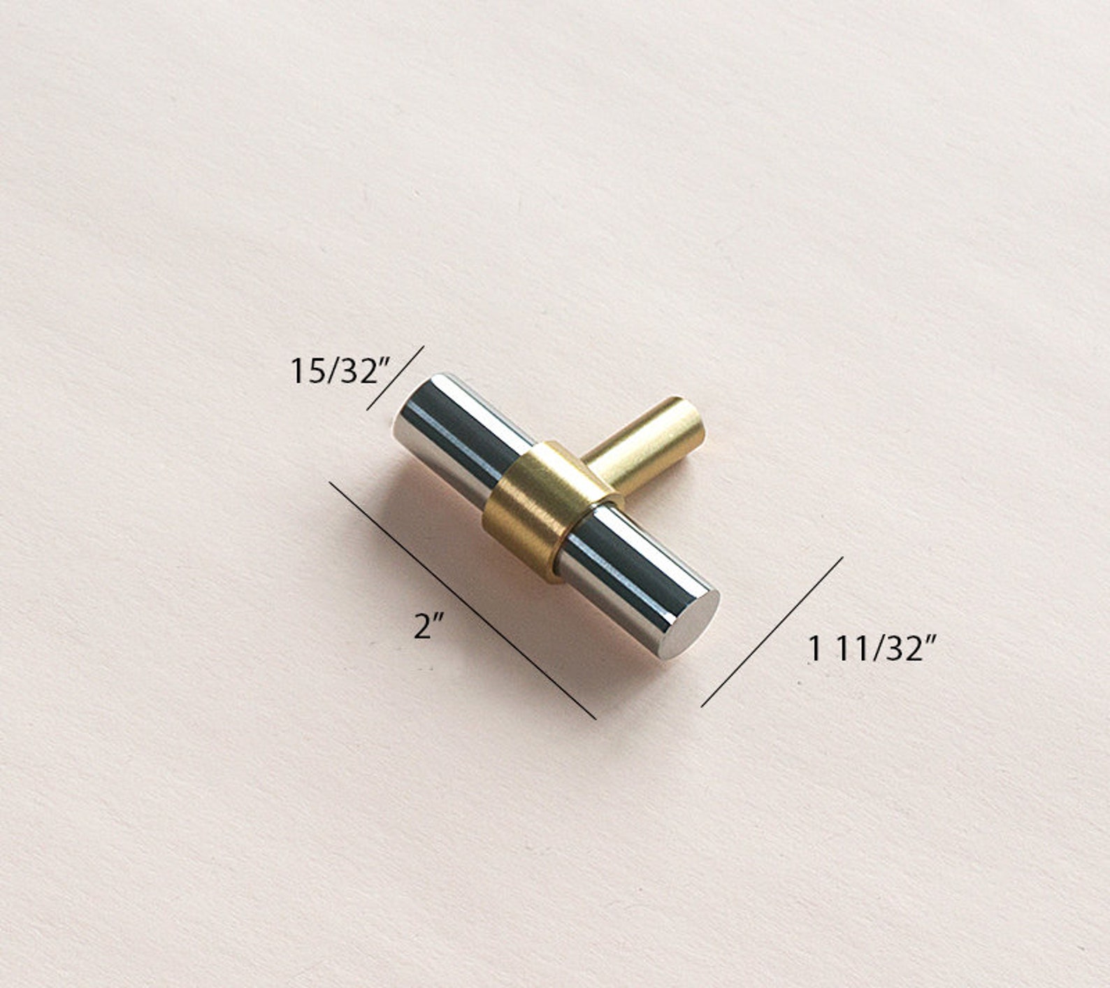 Stainless Steel, Silver and Gold Pull, Handle, Wardrobe