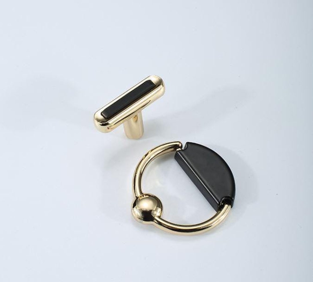 Black Gold Kitchen Cabinet Pulls Drawer Knob Pull Handles Dresser Knobs ...