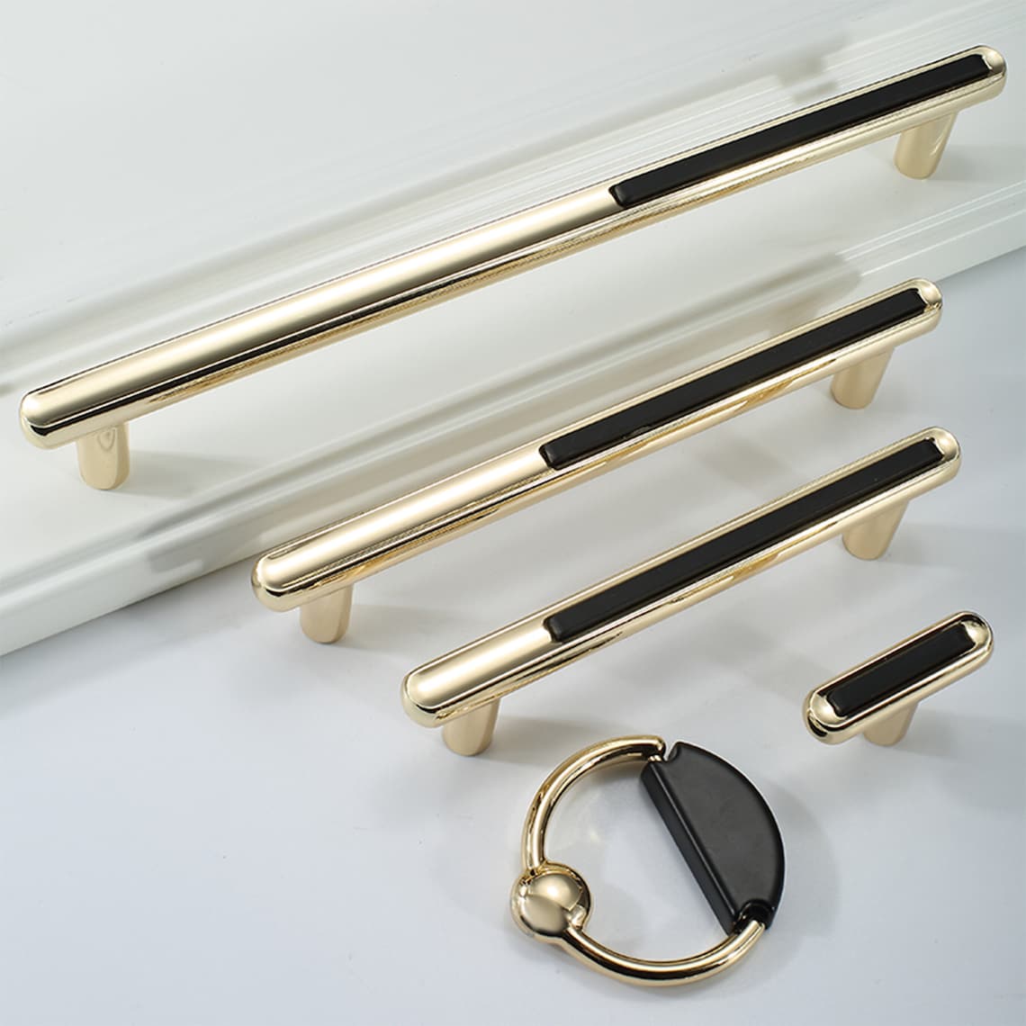 Black Gold Knob Kitchen Pulls Drawer Knob Pull Handles Etsy
