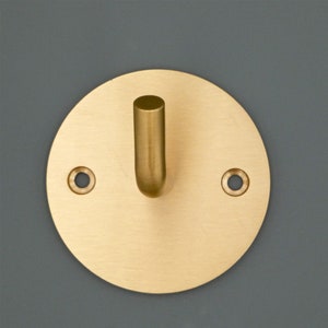 Large Brass Wall Hook: Modern Coat & Bathroom Organizer