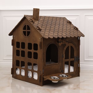 Modern Dog House, Wooden Pet House, İndoor Dog Bed, Dog Crate, Dog Kennel, Wood Dog House, Pet House, Pet Furniture, Dog Furniture,