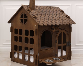 Modern Dog House, Wooden Pet House, İndoor Dog Bed, Dog Crate, Dog Kennel, Wood Dog House, Pet House, Pet Furniture, Dog Furniture,