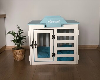 Modern Dog House, Wooden Pet House, İndoor cat Bed, Dog Crate, Dog Kennel, Wood Dog House, Pet House, Pet Furniture, Dog Furniture,