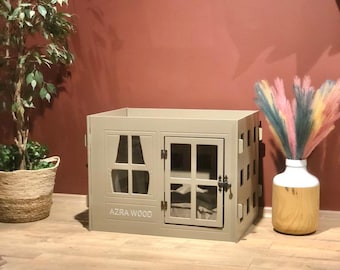 Modern Dog House, Wooden Pet House, İndoor Dog Bed, Dog Crate, Dog Kennel, Wood Dog House, Pet House, Pet Furniture, Dog Furniture,
