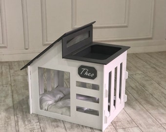 Modern Dog House, Wooden Pet House, İndoor Dog Bed, Dog Crate, Dog Kennel, Wood Dog House, Pet House, Pet Furniture, Dog Furniture,