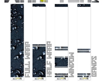 Archery Arrow Wraps - Water Droplets - Pack of 13 Wraps