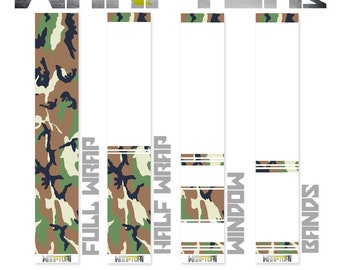 Archery Arrow Wraps - Woodland Camo - Pack of 13 Wraps