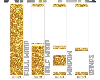 Archery Arrow Wraps - Gold Glitter - Pack of 13 Wraps