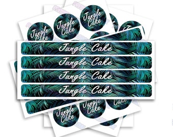 Jungle C 100ml Tin Labels - High Gloss - Tin Can Stickers - Includes Lid & Side Label Stickers - 100ml