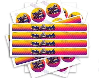 Train Wreck 100ml Tin Labels - High Gloss - Multiple Sizes - Tin Can Stickers - Includes Lid & Side Label Stickers - 100ml