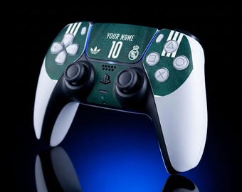 Real Madrid AWAY 2026 PS5 Controller Skin, Personalised DualSense Vinyl Wrap, Custom Name & Number, Football Gift for Gamers, UK Made