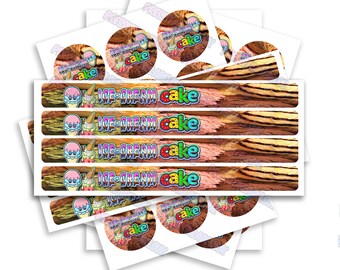 Ice Cream C 100ml Tin Labels - High Gloss - Tin Can Stickers - Includes Lid & Side Label Stickers - 100ml