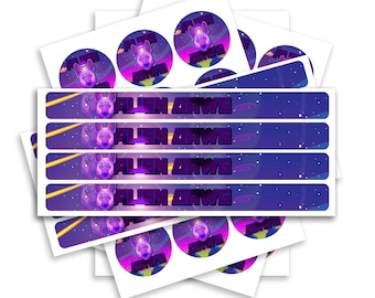 Alien Dawg 100ml Tin Labels - High Gloss - Tin Can Stickers - Includes Lid & Side Label Stickers - 100ml