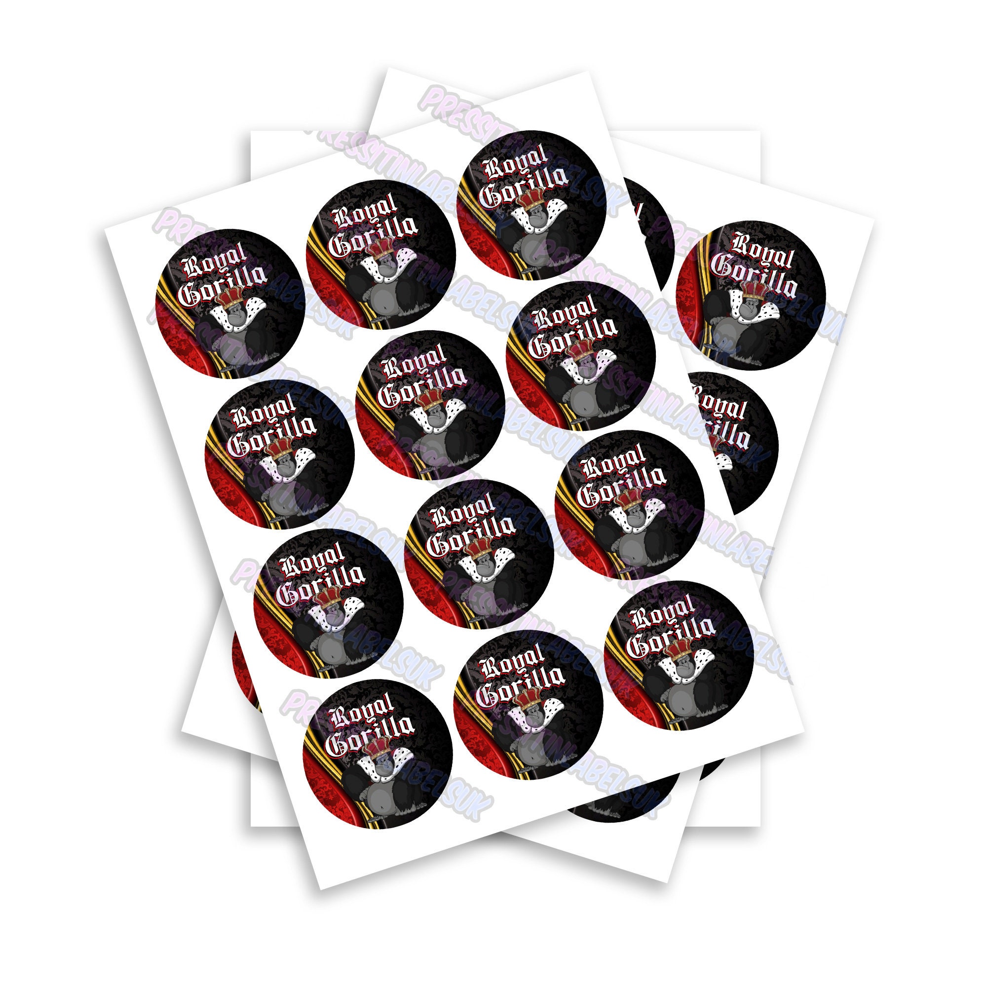 Royal G Round Sticker Labels - High Gloss - Multiple Sizes - Circular ...