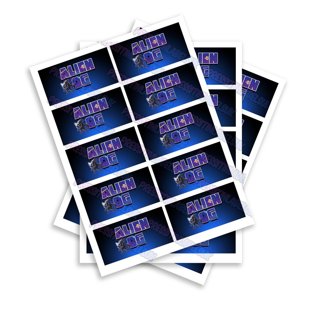 Alien O Pre Roll Sticker Labels - High Gloss - Multiple Sizes - Bulk ...