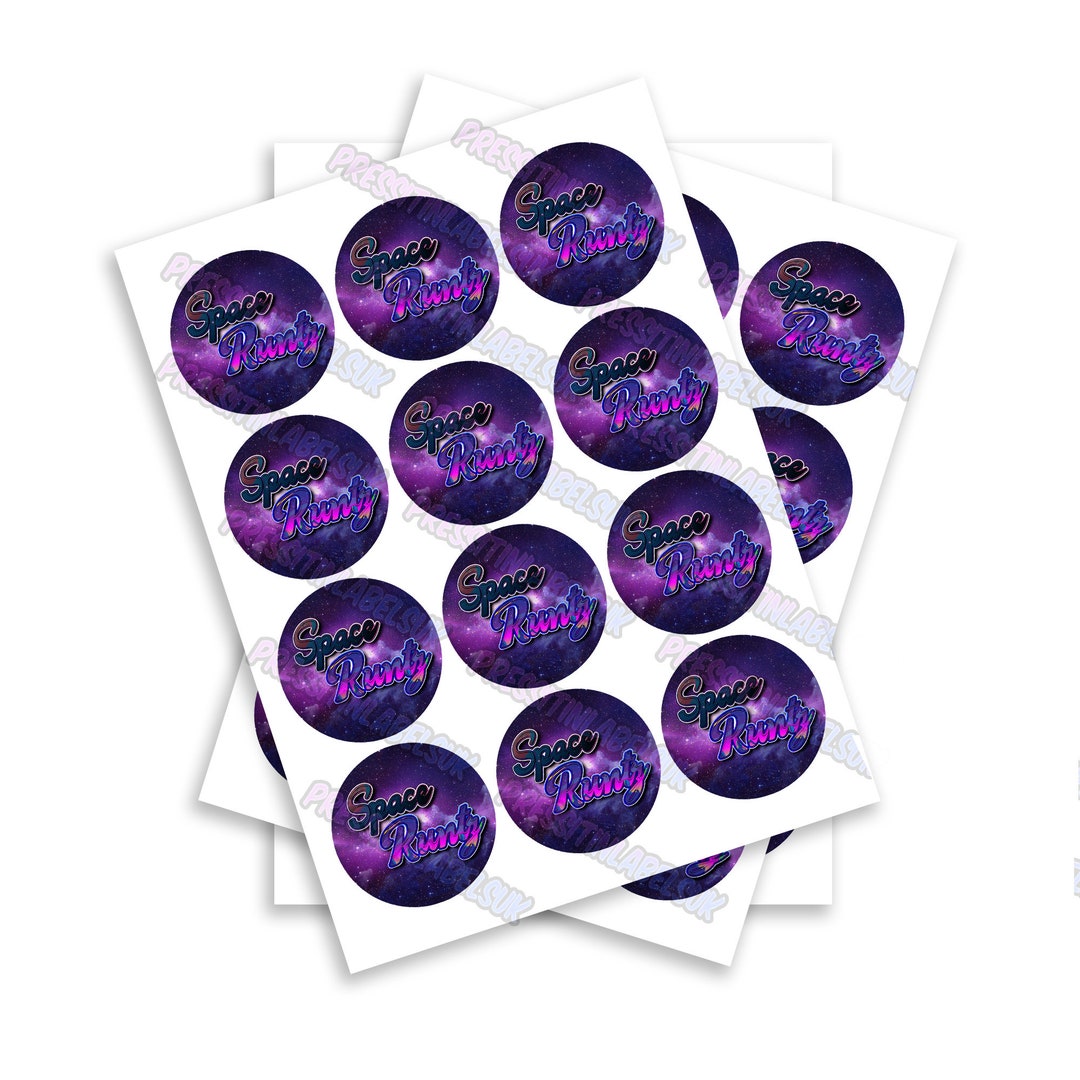 Space Rtz Sticker Labels - High Gloss - Pop Top Slap Stickers ...