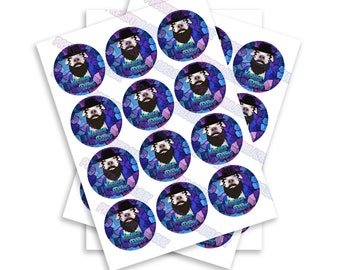 Kosher Dawg Sticker Labels - High Gloss - Pop Top Slap Stickers - Circular Sticker - Slap Stickers