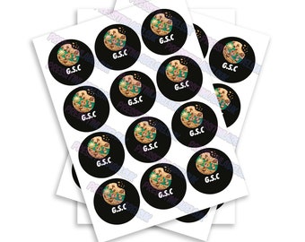 G Scout Cookies Round Sticker Labels - High Gloss - Multiple Sizes - Circular Sticker - Slap Stickers
