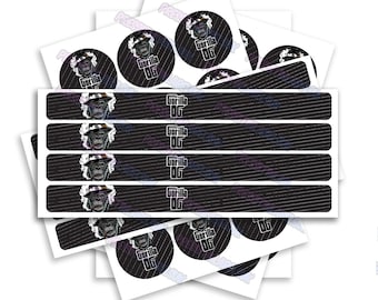 Gorilla O 100ml Tin Labels - High Gloss - Tin Can Stickers - Includes Lid & Side Label Stickers - 100ml