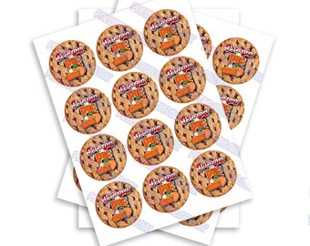Georgia Pie Sticker Labels - High Gloss - Pop Top Slap Stickers - Circular Sticker - Slap Stickers