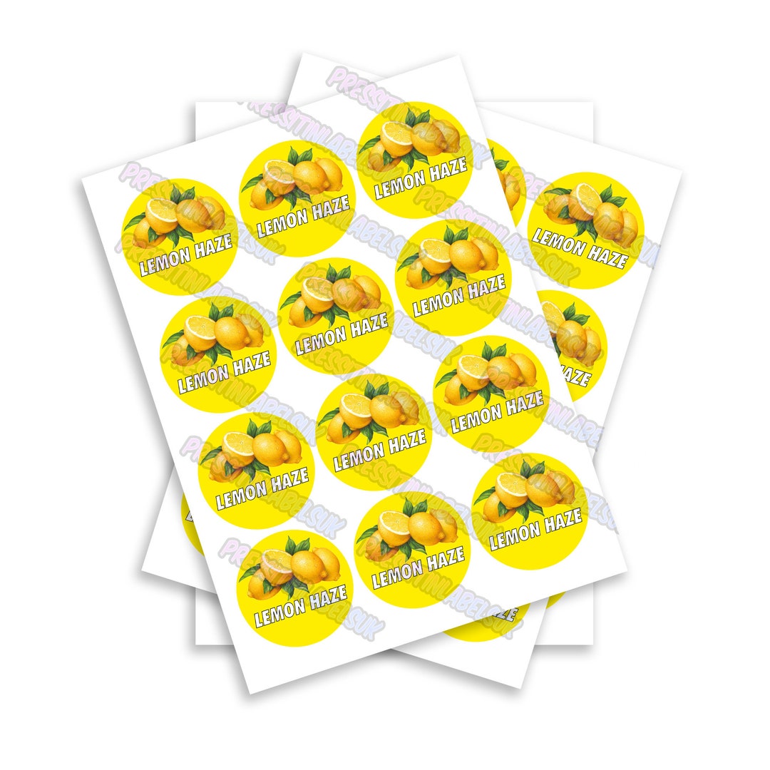Lemonheads Sticker Lemon H T2 Round Sticker Labels - High Gloss - Multiple Sizes ...