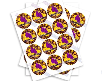 Purple P T2 Sticker Labels - High Gloss - Pop Top Slap Stickers - Circular Sticker - Slap Stickers