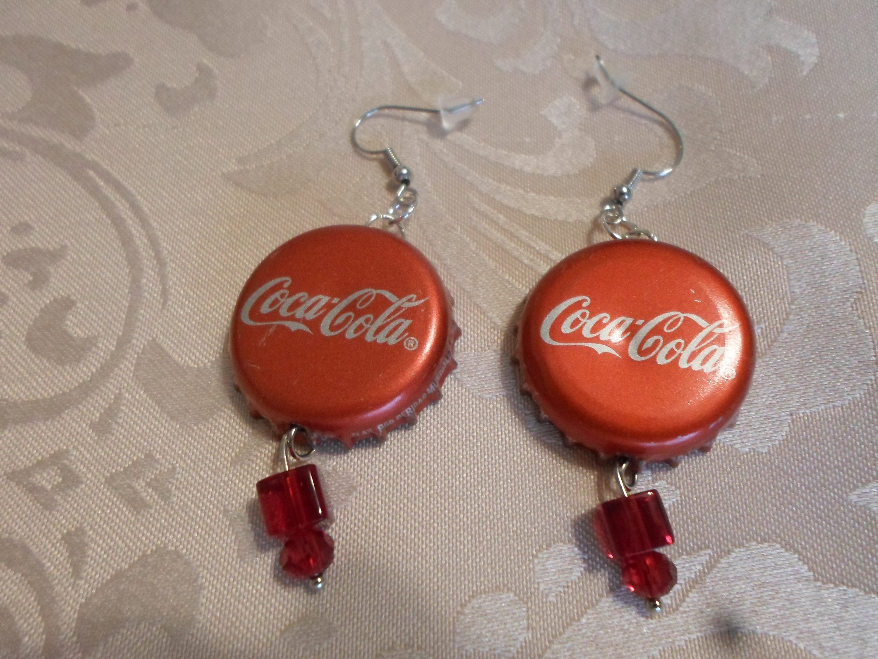 Bottlecap Earrings Coca Cola Etsy