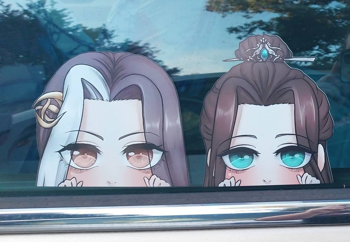 Danmei Car Peeker Stickers - Etsy Danmei Car Peeker Stickers - Etsy