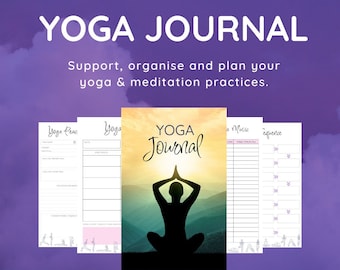 Yoga Journal | Yoga Planner, Yoga PDF Planner, Yoga Journal Download, Meditation Planner, Meditation Journal, Gratitude Journal, Yoga Diary