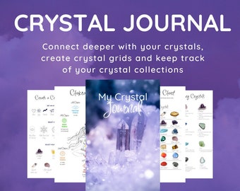 Crystal Journal / Crystal Planner, Libro de trabajo de Crystal, Diario de Crystal, Hojas de trabajo de Crystal, Cuadrículas de Crystal, Guía de Crystal, Planificador PDF