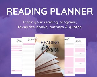 Reading Planner | Reading List, To Read List, Bookshelf Planner, Book Club Planner, Book Club Worksheets, Reading Challenge Worksheets