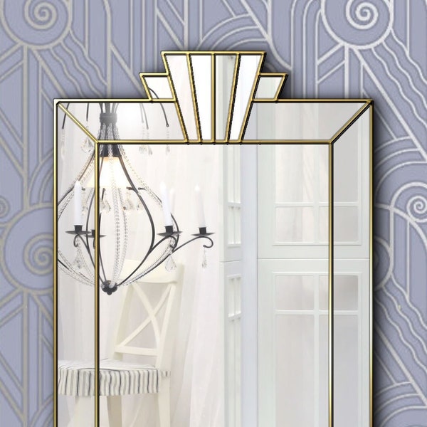Art Deco Fan Mirror Vienna Royal 'The Regal Radiance Mirror'