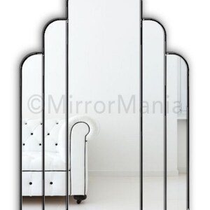 Art Deco Shaped Handmade Wall Mirror Tuscan 80x56cm image 4
