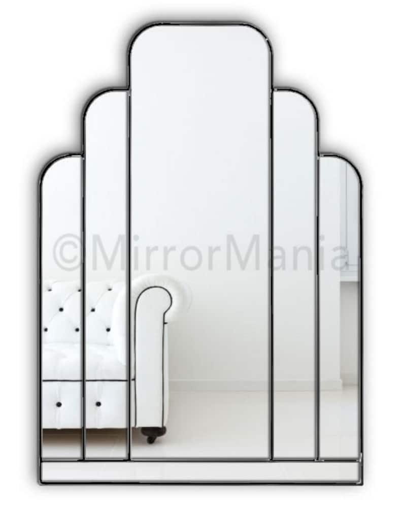 Art Deco Shaped Handmade Wall Mirror Tuscan 80x56cm image 4