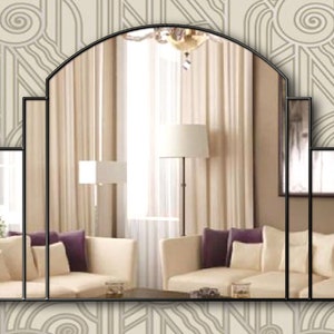 Art Deco Over Mantel British Handcrafted Wall Mirror &#39;Venice&#39;