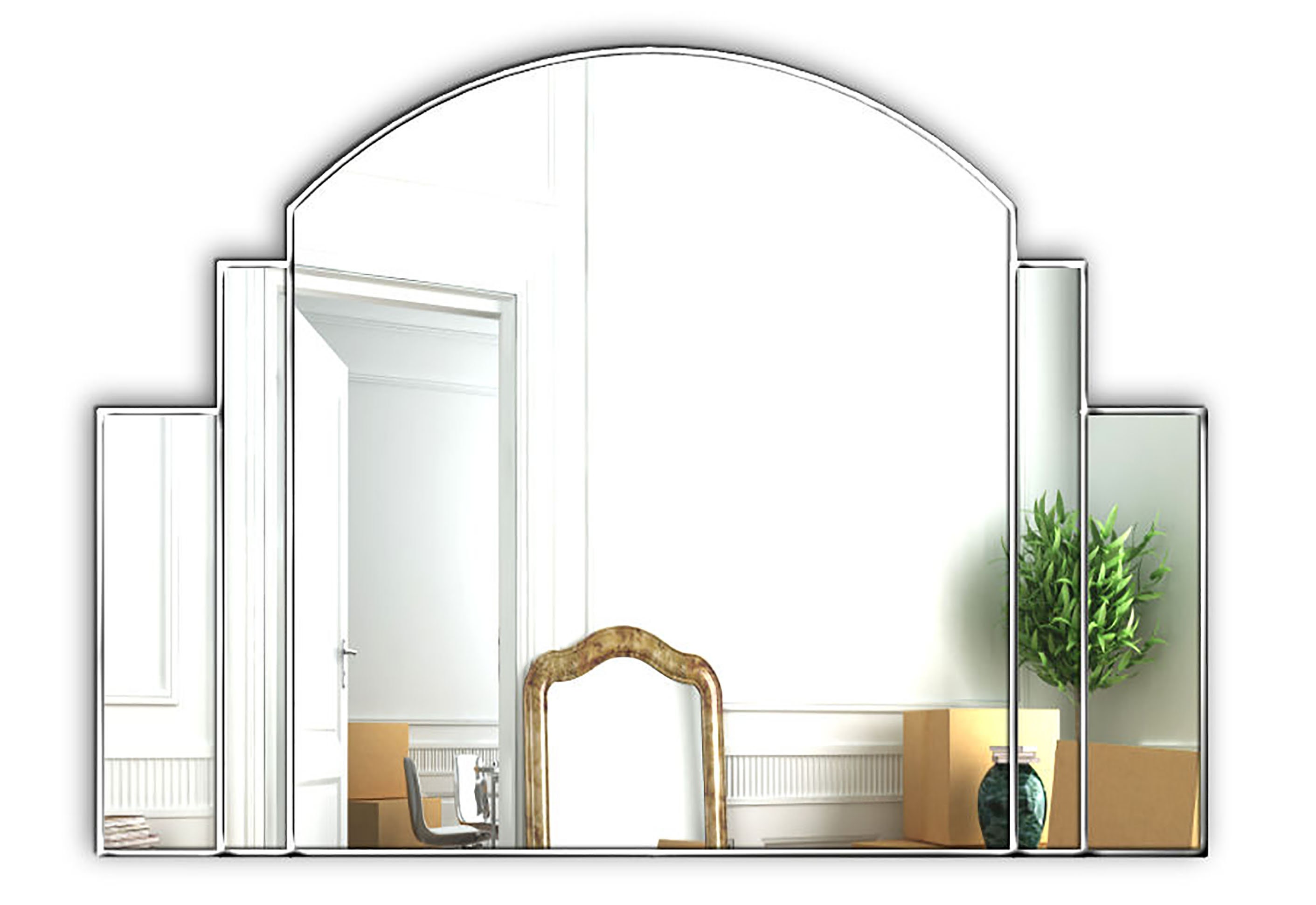 Art Deco Over Mantle Wall Mirror Venice Etsy