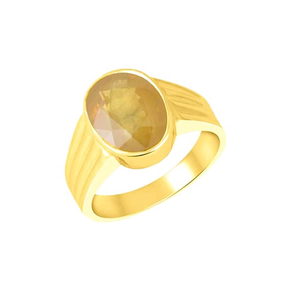 Ayan Yellow sapphire (Pukhraj) gold ring – Kundaligems.com