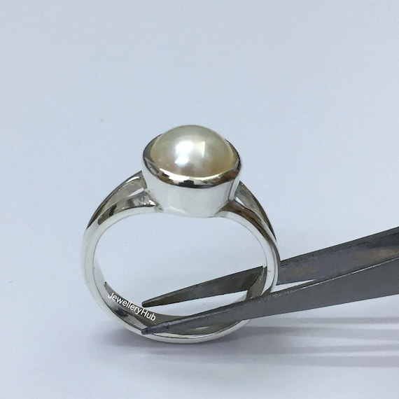 Todani Jems Moti( Pearl) Ring - Moti from South Indian Ocean - 7.25 Ratti  Natural Certified - Adjustable Panchdhatu Ring -Pearl( Moti) Rashi Ratan  Gemstone Ring - for Men and Women Price