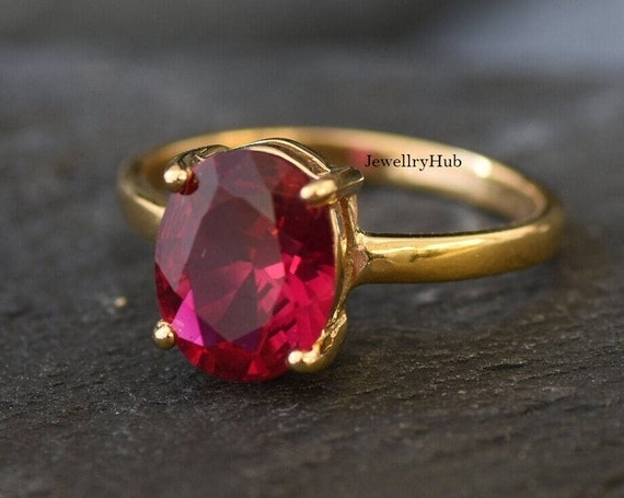 Buy Red 7.25 Ratti Natural Certified Ruby Manik Gemstone Panchdhatu Ring  for Men and Women Valentine's Day Gift Ring Promise Ringhalloween Gift  Online in India - Etsy