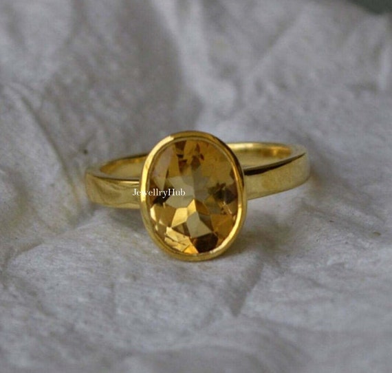 Yellow Sapphire Ring, Pukhraj Ring, Gemstone Ring in Copper panchdhatu Ring  Gold Plating Ring Handmade Ring for Men and Women - Etsy