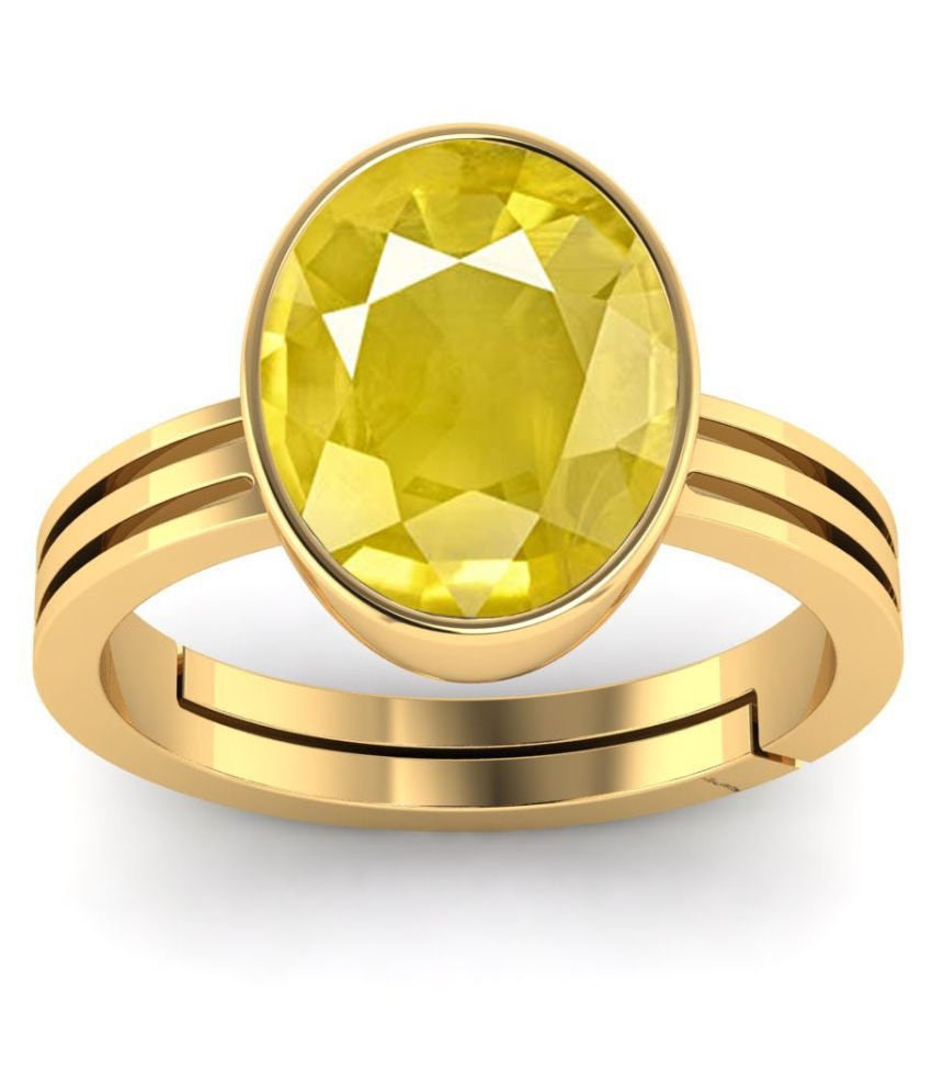 Amazon.com: HARSHALI GEMS Natural Certified Yellow Sapphire/Pukhraj  Panchdhatu Adjustable Rashi Ratan Astrological Purpose Ring For Men &  Women: Clothing, Shoes & Jewelry