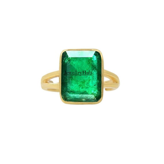 Natural Emerald Ring 8.25 RATTI 8.00 CARAT (Natural Panna RING /Panna stone  Gold Ring) Original AAA