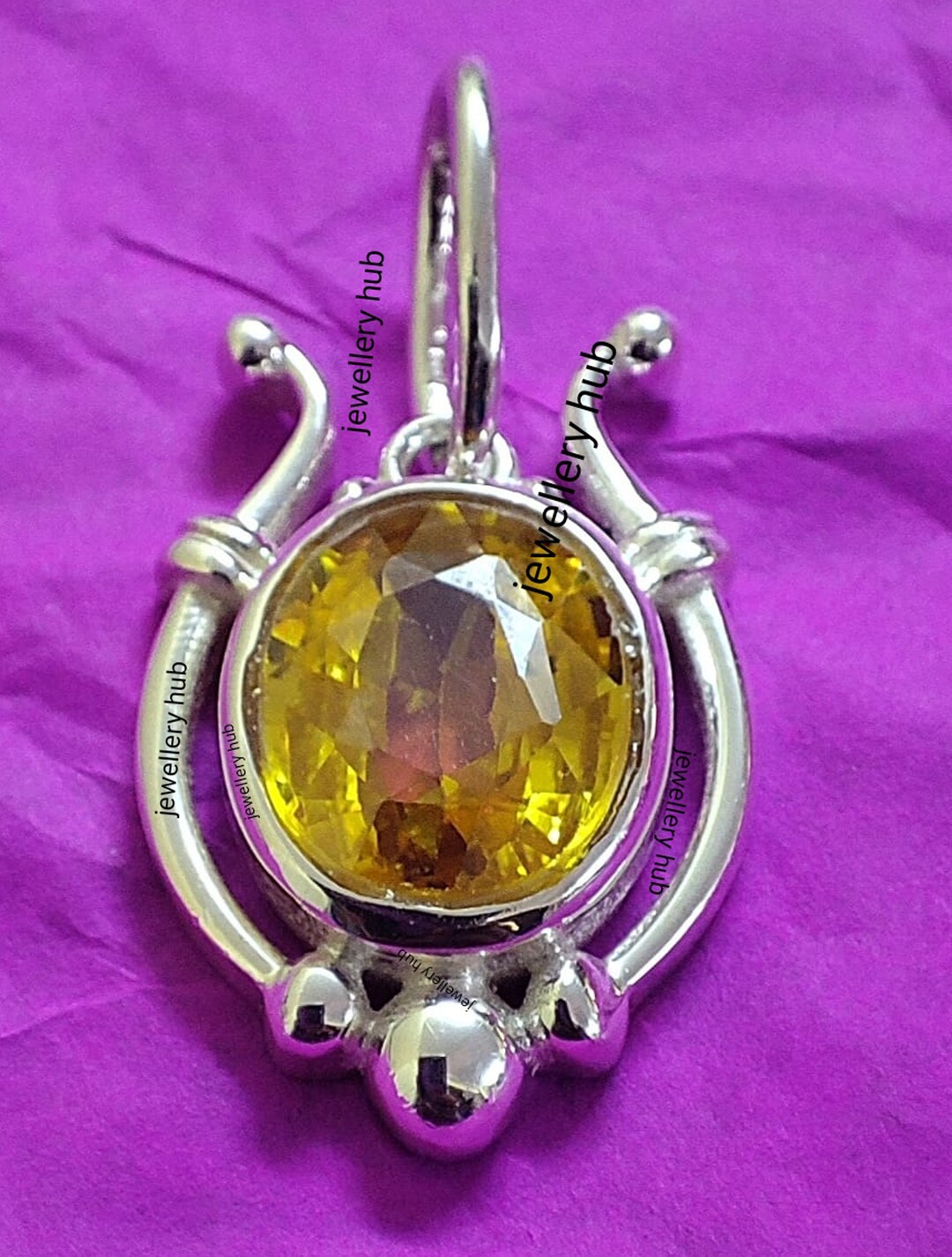 Yellow Sapphire Pendant/necklace/yellow Sapphire Gemstone Pendant With