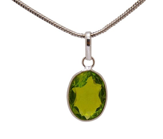 Mens Garnet Pendant Necklace | January Birthstone Necklace Silver – Ella  Joli