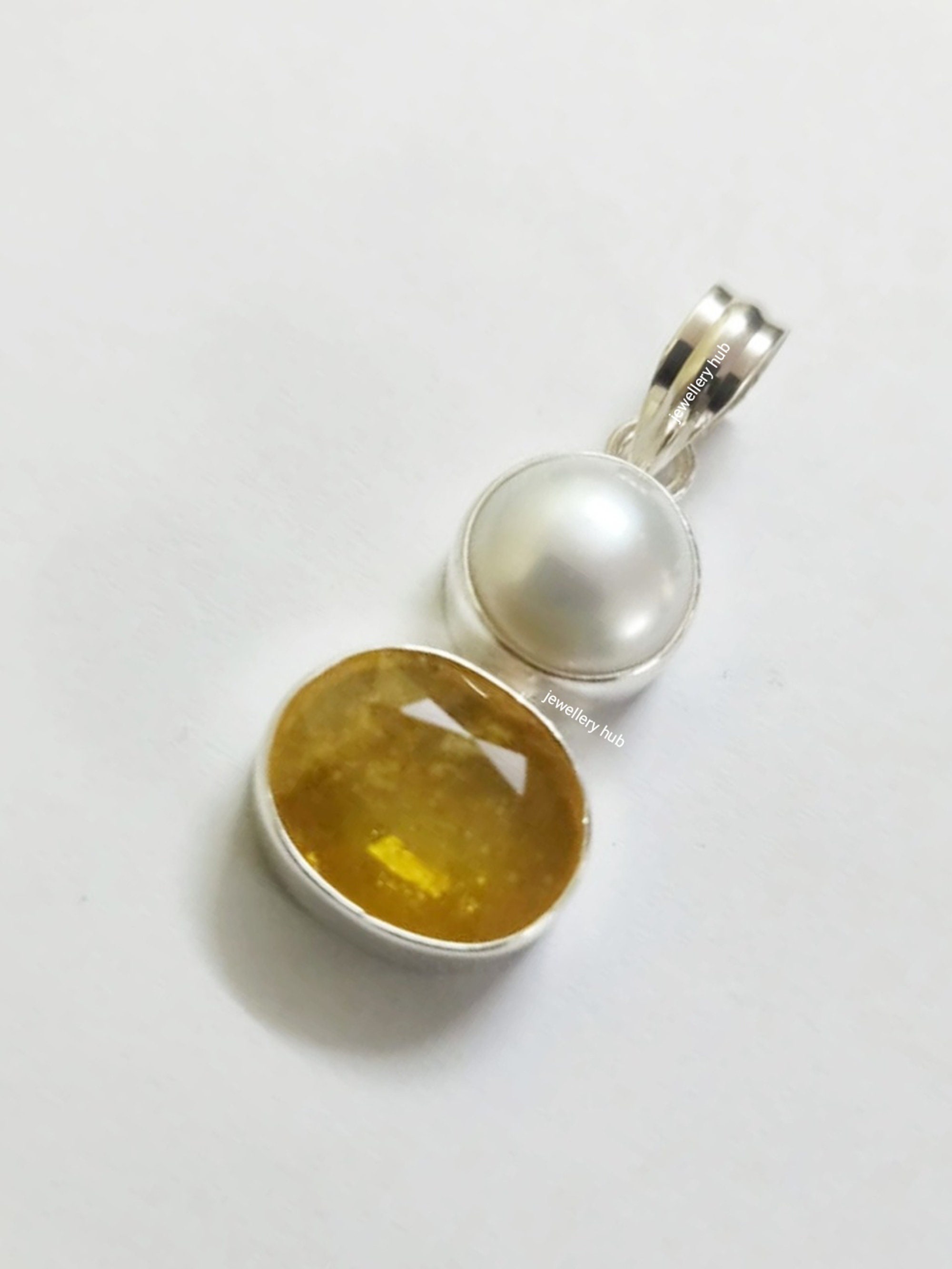 Yellow sapphire and pearl clearance
