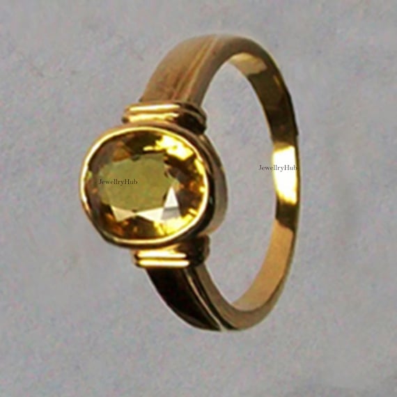 Buy RRVGEM YELLOW RING 9.00 Ratti PUKHRAJ RING Gold Plated Adjustable Ring  Astrological Gemstone for Men and Women (Lab - Tested)WITH CERTIFICATE at  Amazon.in