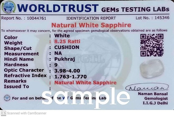 Hardness of on sale white sapphire