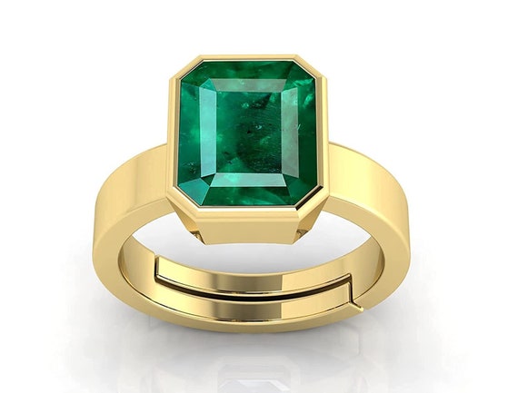 Buy Natural Certified Emerald panna Ring 3.82 to 8.30 Carat With  Panchadhatu Astrology Ring for Unisex Online in India - Etsy | Gold ring  designs, Ring designs, Stone rings for men