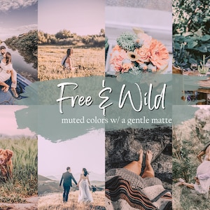 Free & Wild Instagram Filter Lightroom Mobile Presets, Photoshop Filter, Dark Preset, Moody Filter, Travel Preset, Matte Filter, Pink Preset